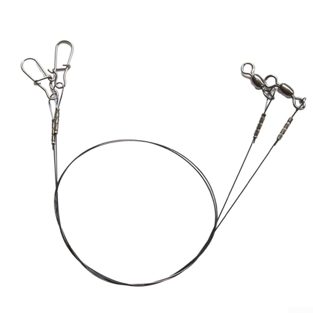 Jumplushion titanium fishing leader 30cm for 14kg pulls, rugged and corrosion-resistant.