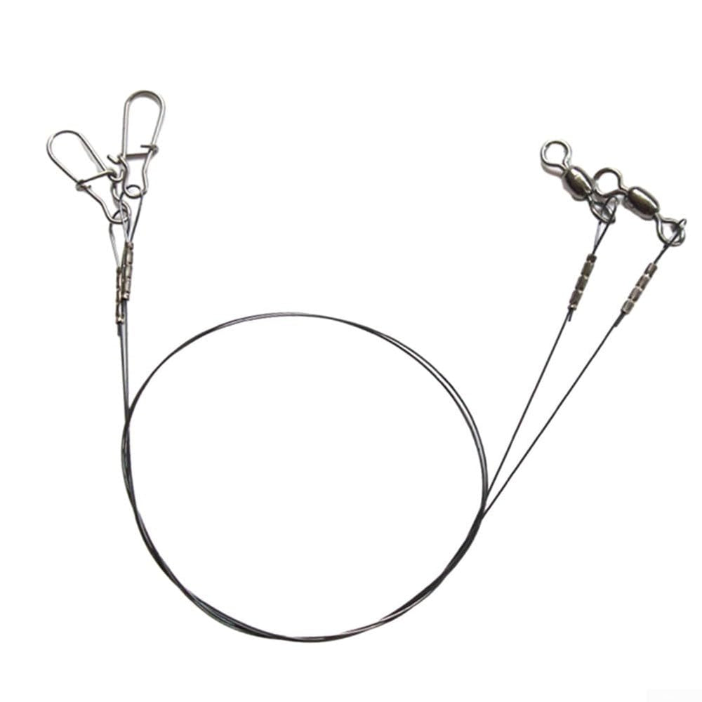 Jumplushion titanium fishing leader 30cm for 14kg pulls, rugged and corrosion-resistant.