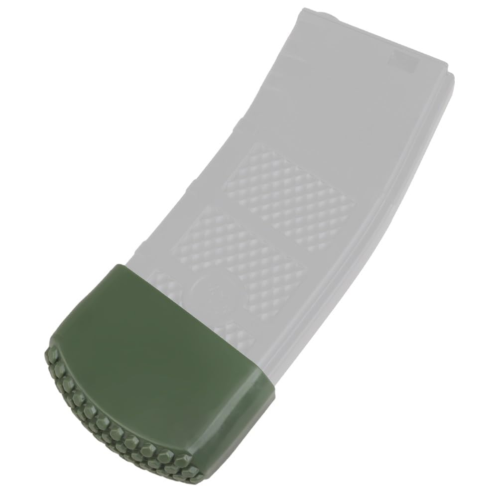 Jungle Leopard AR Mag Rubber Boot olive drab color complements tactical gear.