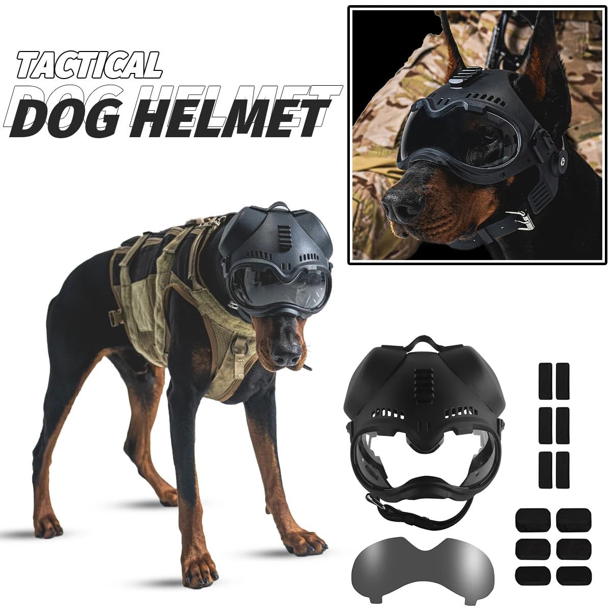 Jungle Leopard K9 helmet in front view shows sturdy protection for active missions.
