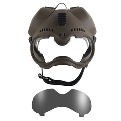 Jungle Leopard K9 helmet in side view protects during rugged outdoor hunts.