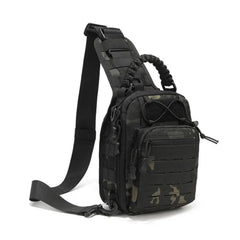 Jungle Leopard MCBK front view camouflage bag with quick-access storage