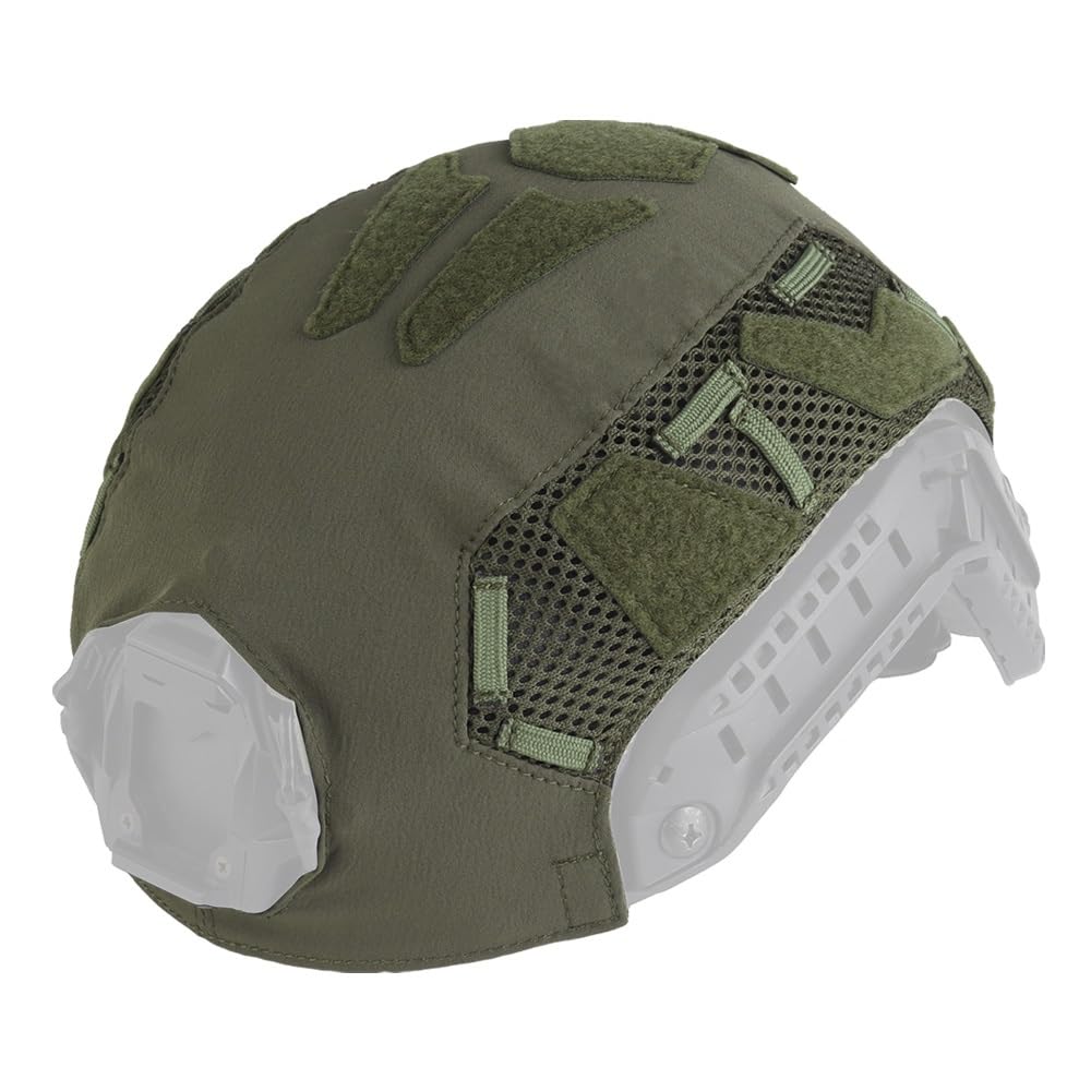Jungle Leopard Tactical Fast Helmet Cover Super High-Cut in action for airsoft camouflage