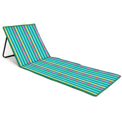 Just Be Beach Sun Mat folded for compact storage and travel.