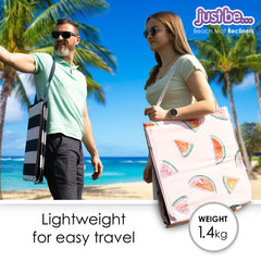 Just Be Beach Sun Mat valuables pocket keeps essentials secure.