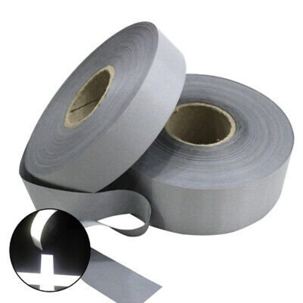 Just In Trend silver reflective tape on fabric edge enhances garment safety