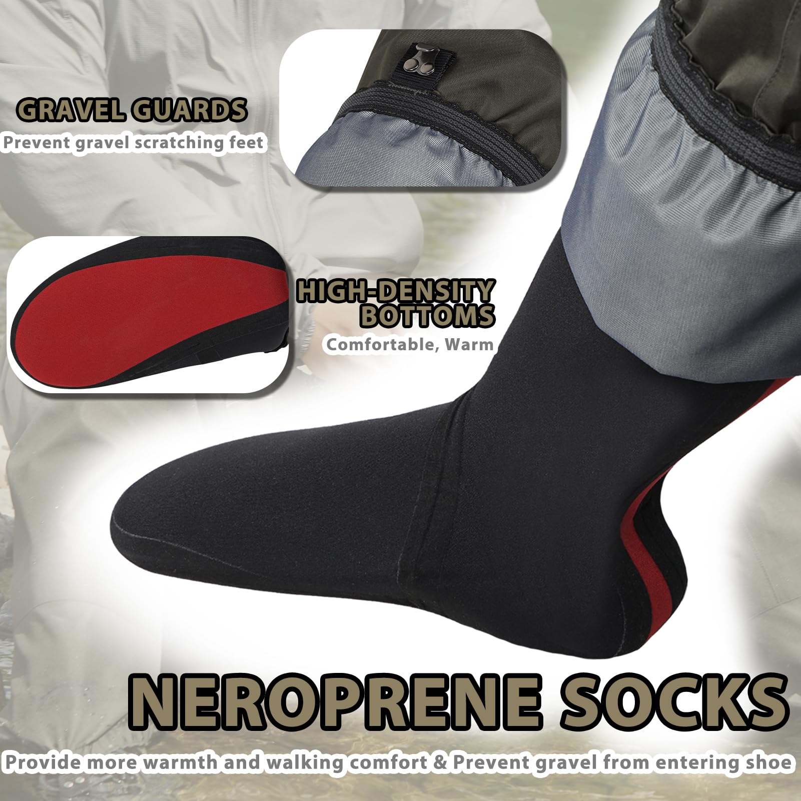JUSTOOP gravel guards with boot lace hooks prevent gravel intrusion