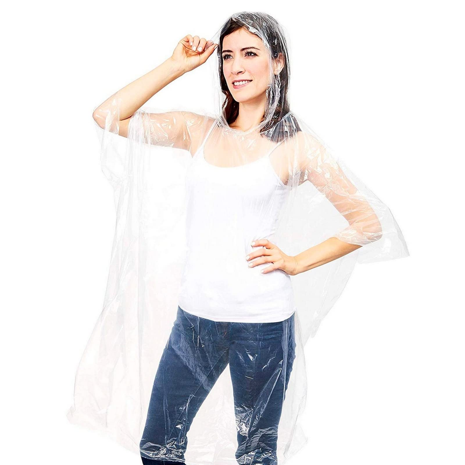Juvale polyethylene poncho material offers durable, lightweight rain protection