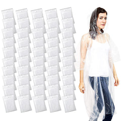 Juvale rain poncho pack box front showing bulk rain protection for groups