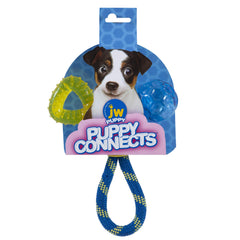 JW Puppy Connects 3-in-1 nylon center shown for durable chew and tug play.