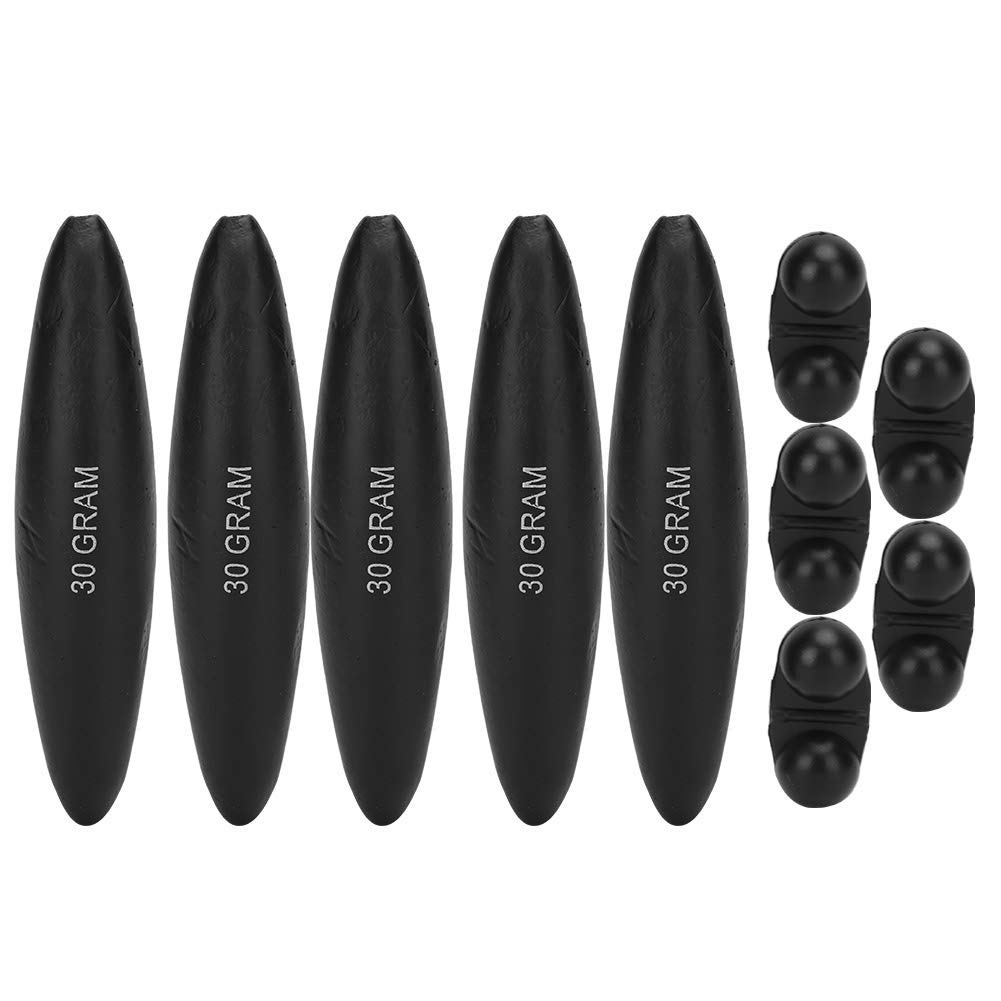 Jwthee 5-piece fishing floats set, 30g weight, versatile depth control.