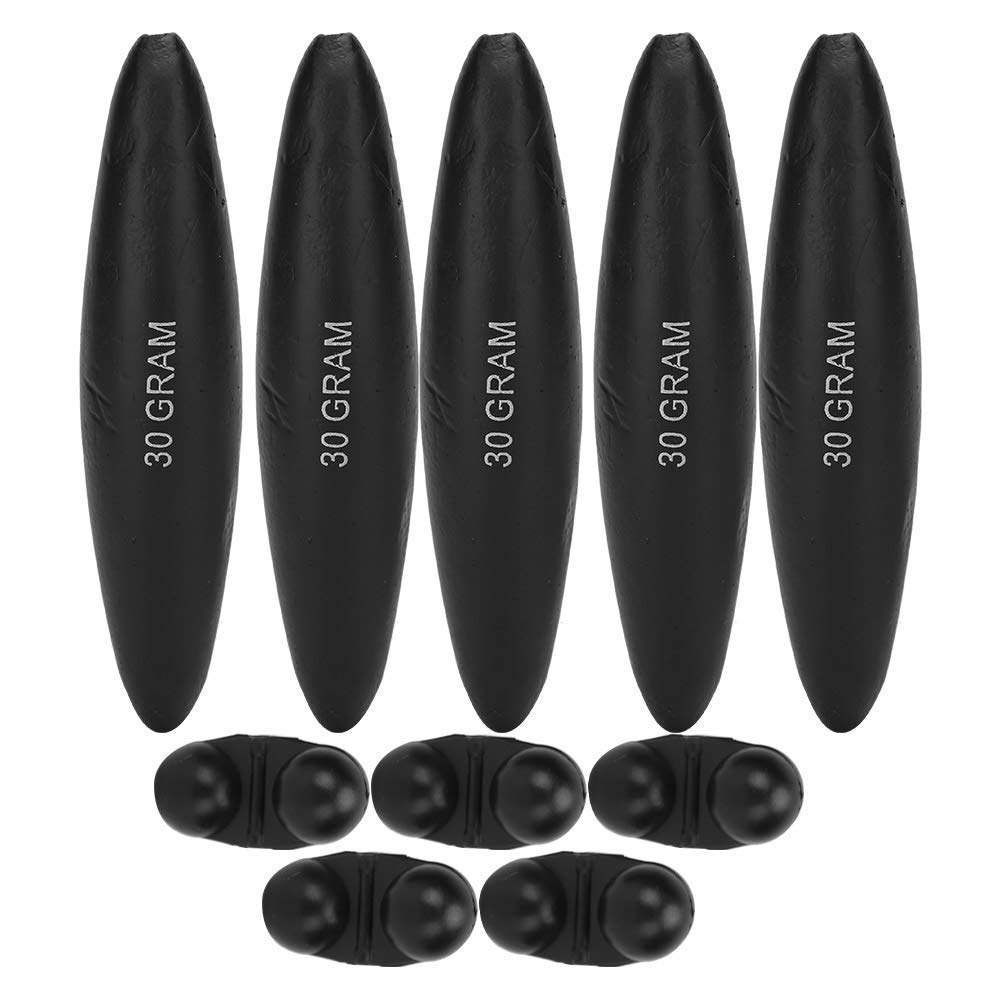 Jwthee black streamlined floats suitable for freshwater and saltwater use.