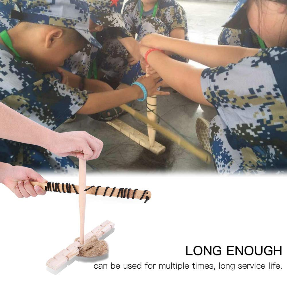 Jwthee Bow Drill Fire Starter Kit in use during outdoor practice.