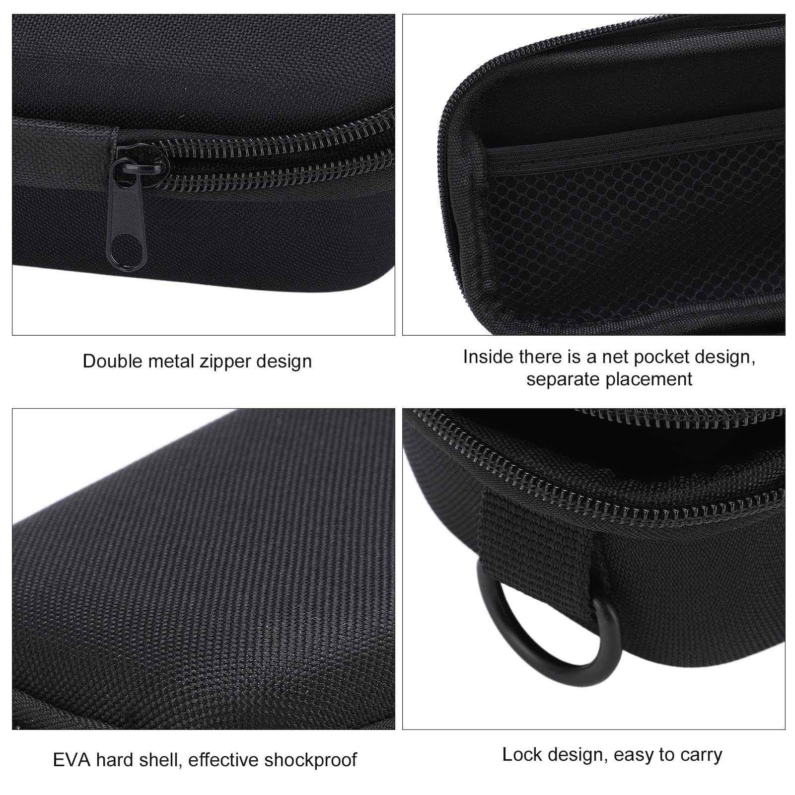 JWthee durable metal zipper on the rod case for quick access