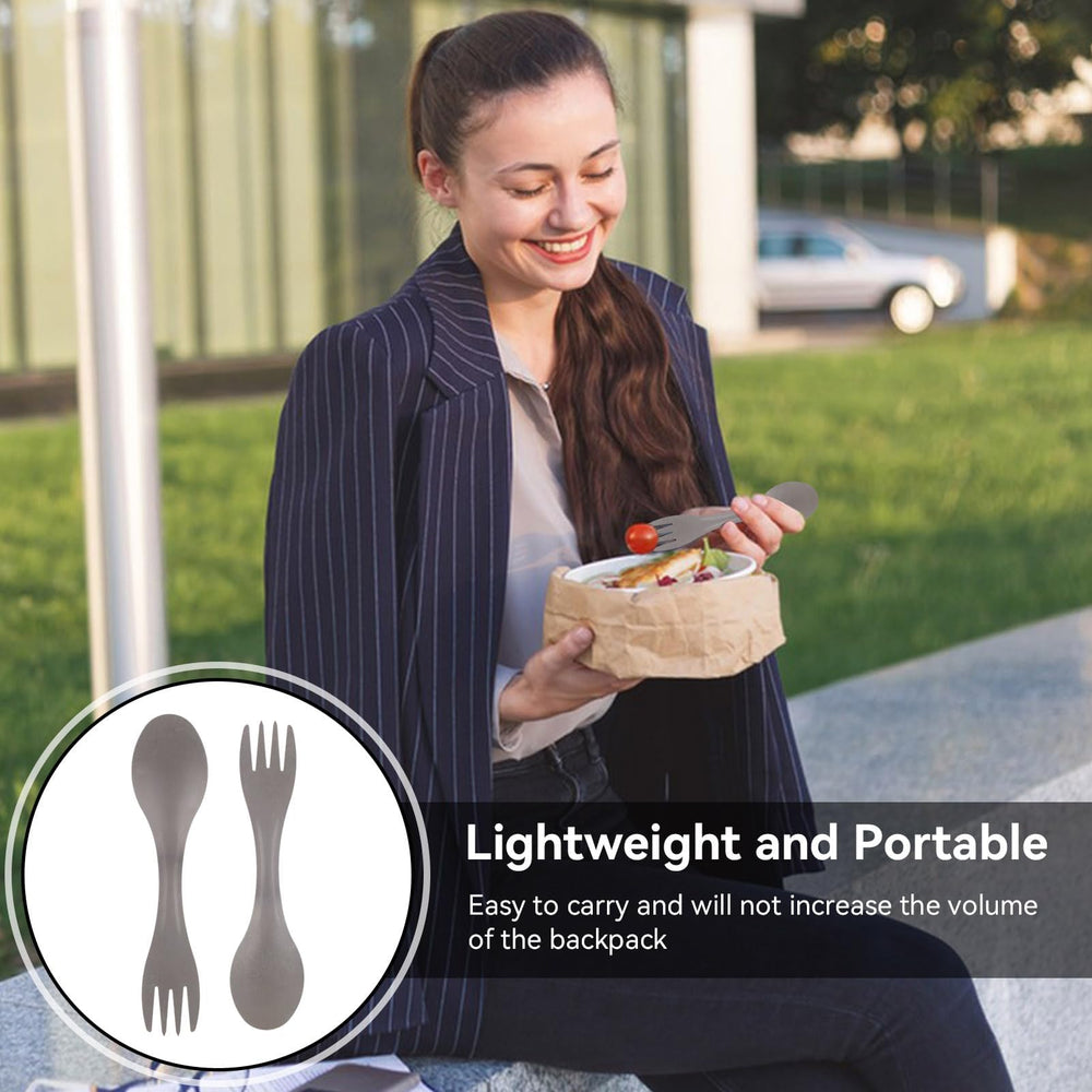 JWthee spork two-in-one design for quick meals on trail