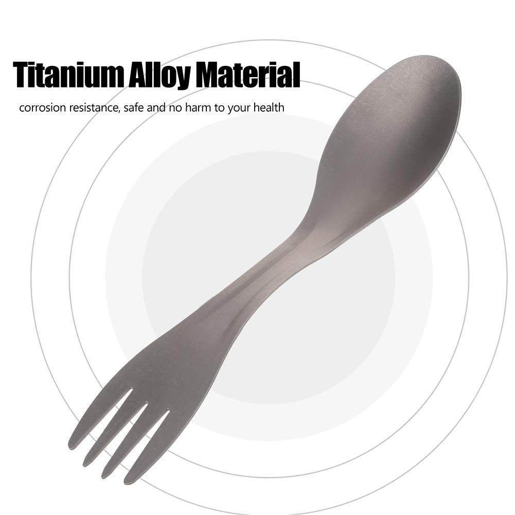 JWthee titanium alloy spork showing durability in hand