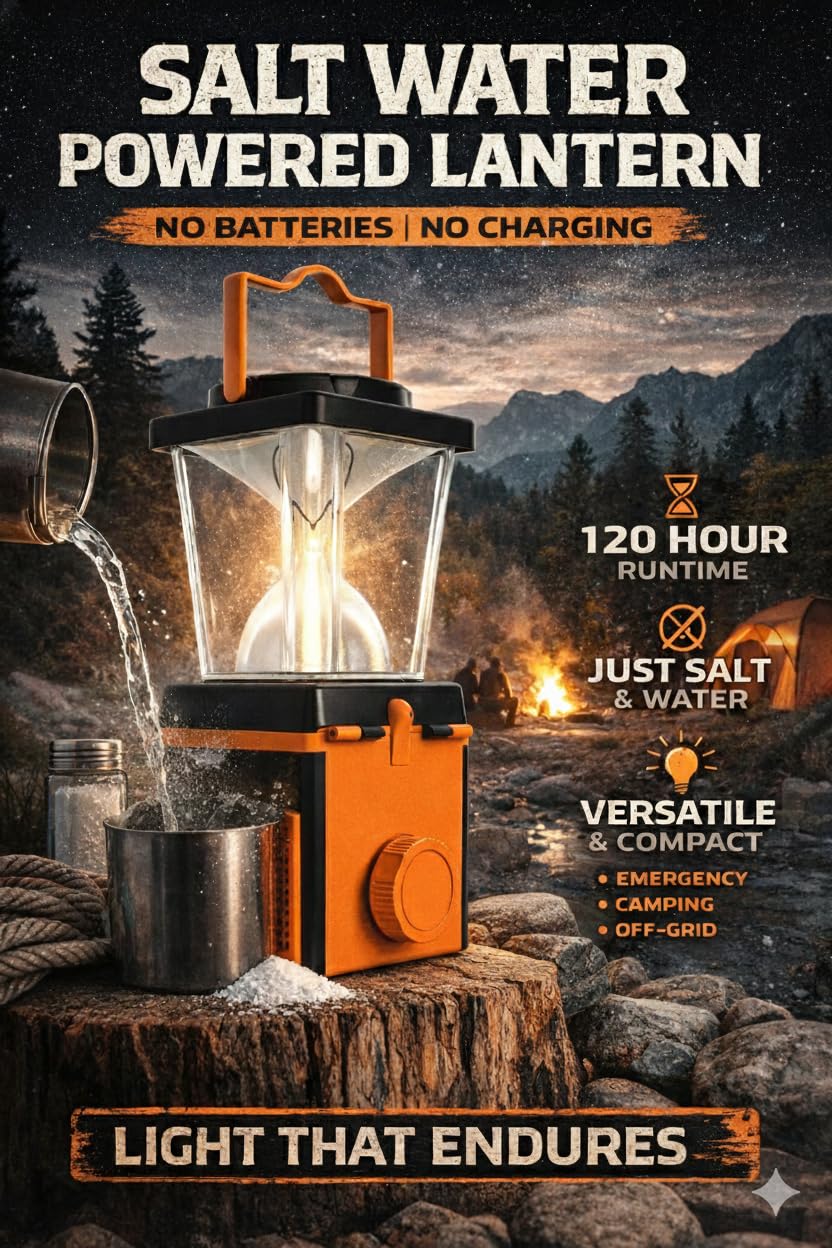 JWWYJ Saltwater Lantern emits up to 140 hours of light.