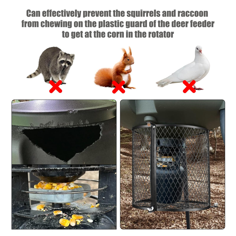 JXLXYY 12.3 x 11.8 inch cage guards all-weather feeders.