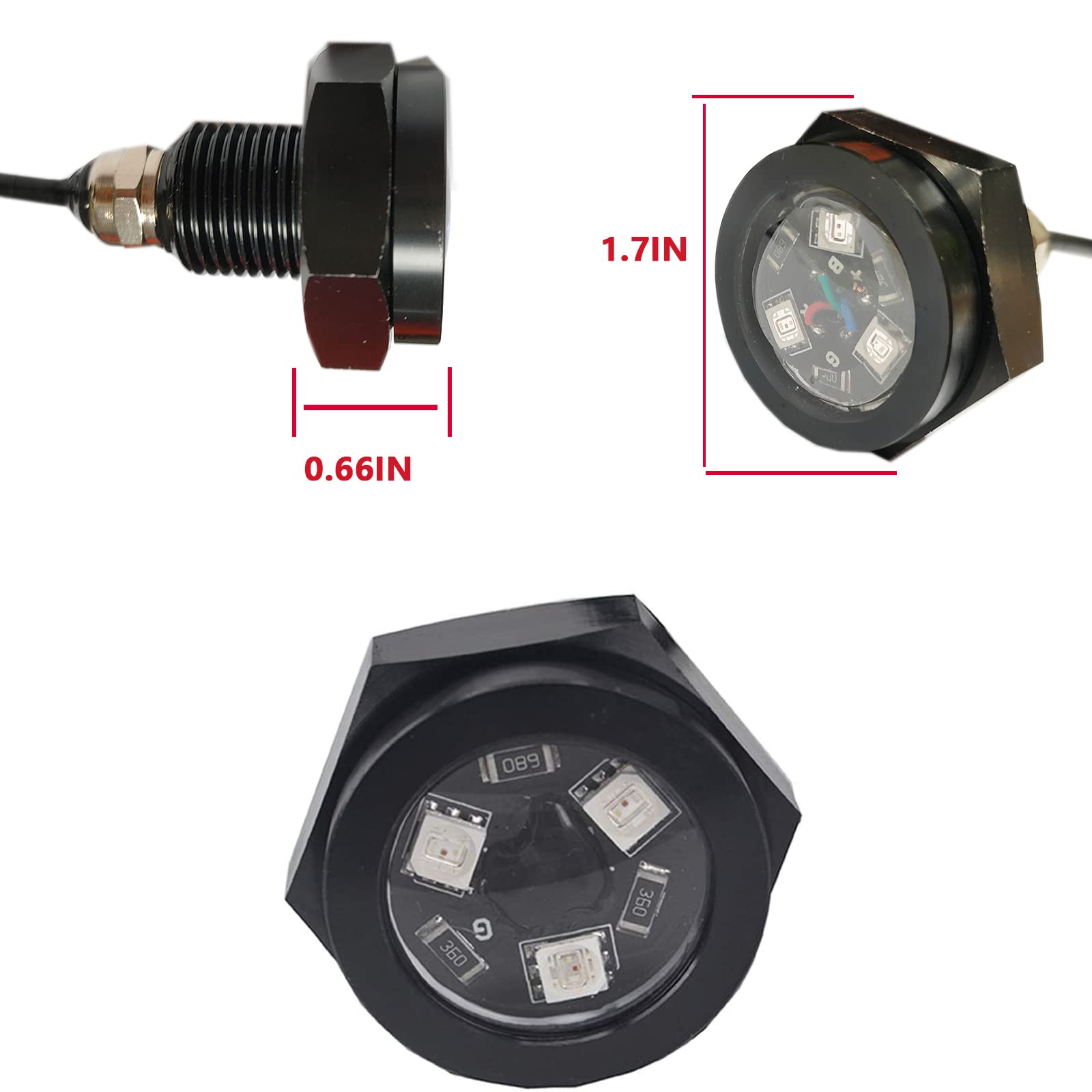 High brightness 27W RGB LED output for night fishing