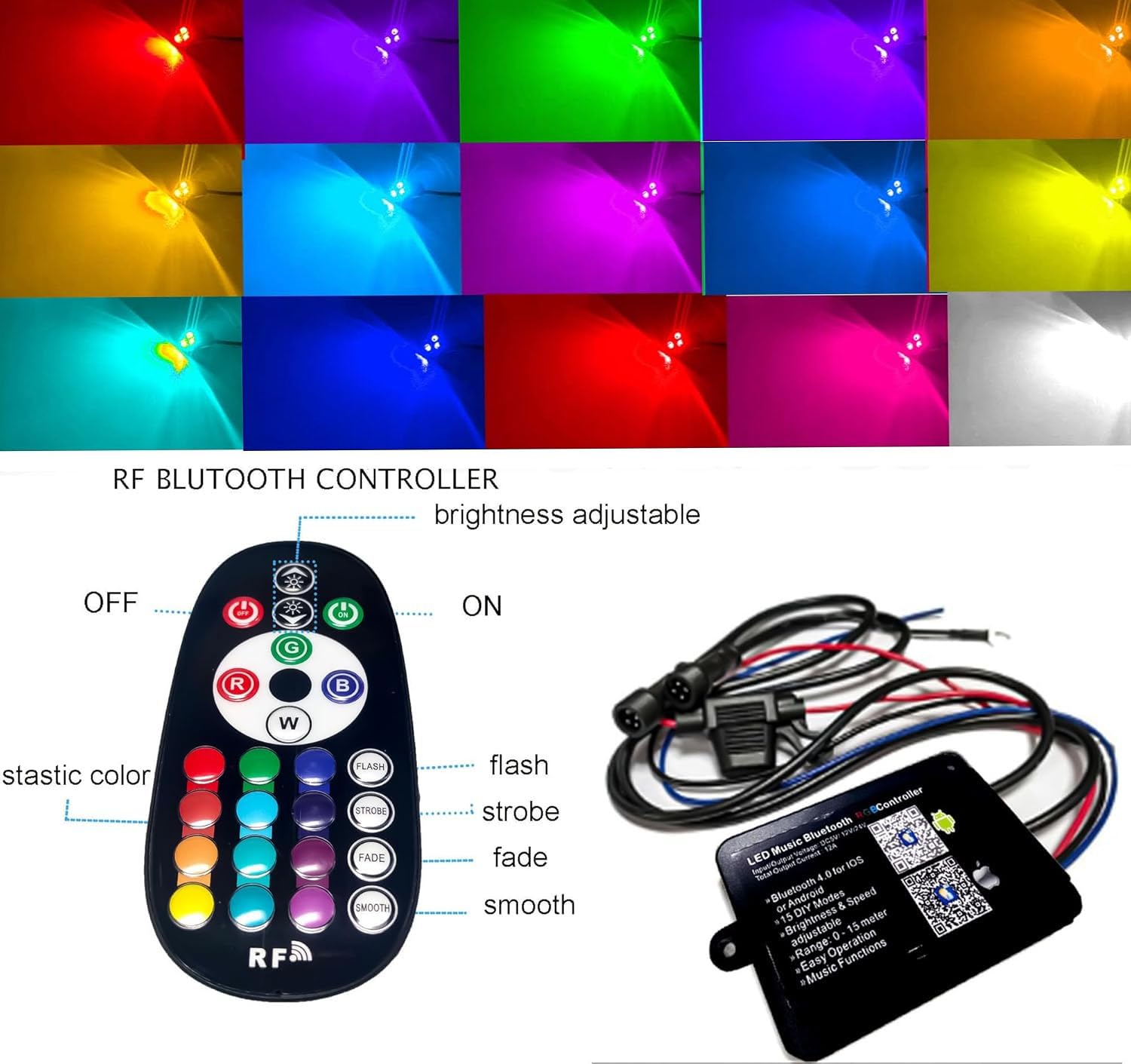 Drain plug light controlled by IR remote