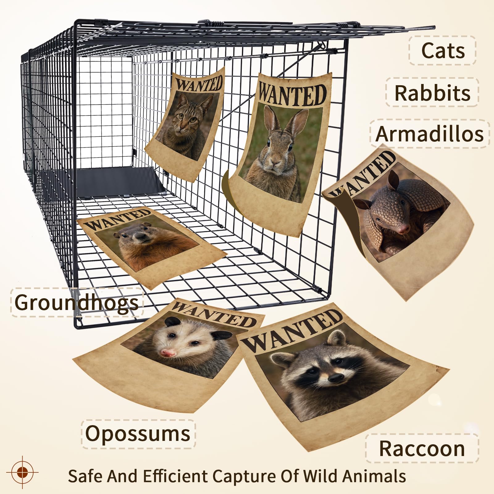JY CLASSIC humane live-trap reusable design simplifies cleanup after use.