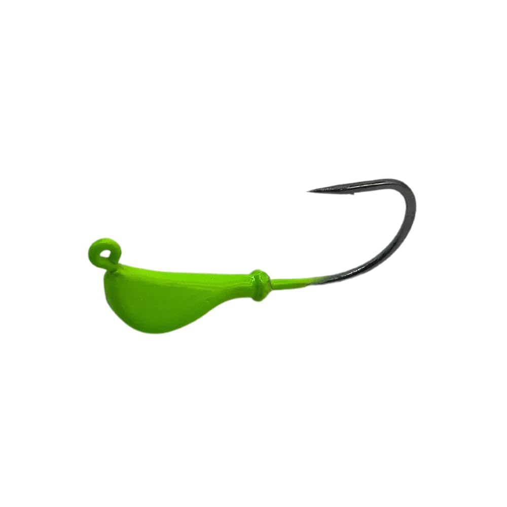 JYG Banana JYG 1/4oz Chartreuse close-up highlights high-visibility lure for deep-water fishing.