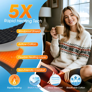 JYew AI heated socks four-temperature levels for customizable comfort.
