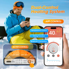 JYew AI heated socks carbon-fiber-heat provides rapid warmth distribution.