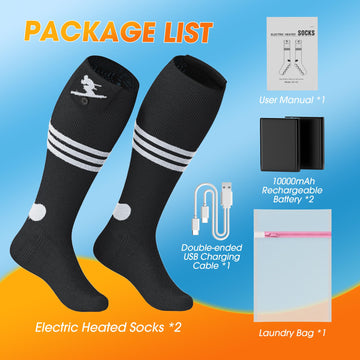 JYew AI heated socks gift-ready packaging emphasizes winter warmth.