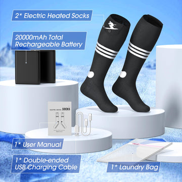 JYew AI heated socks unisex-fit comfortable everyday warmth.