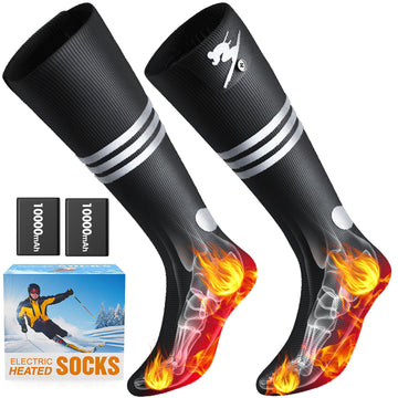 JYew heated socks app control display shows remaining time and battery status