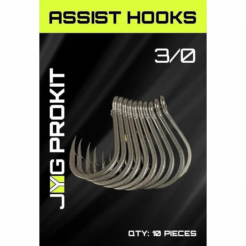 JYG PRO FISHING assist hooks 3/0 for versatile slow pitch jigging in saltwater