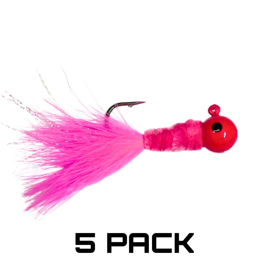JYG PRO FISHING Crappie half-ounce black-purple lure wrapped for durability in saltwater.