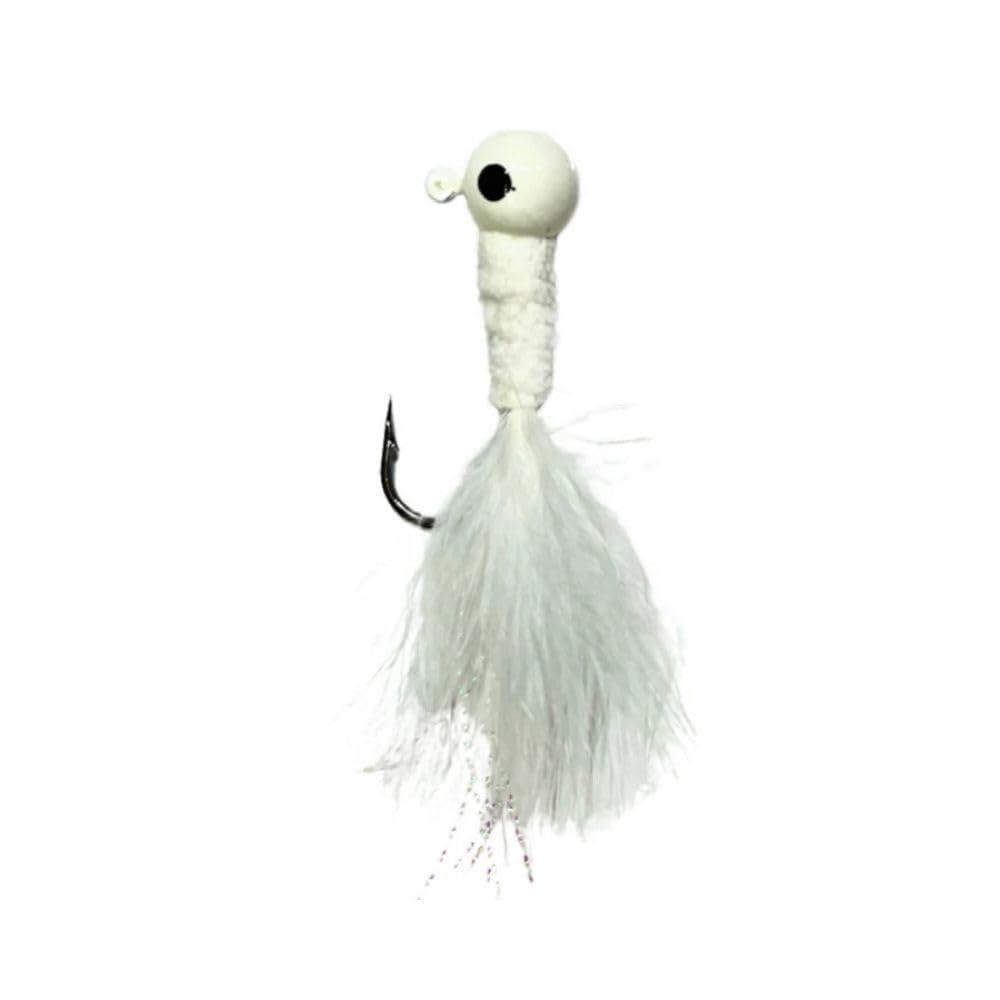 JYG PRO FISHING Crappie half-ounce white jig in a 5-pack, versatile freshwater use.
