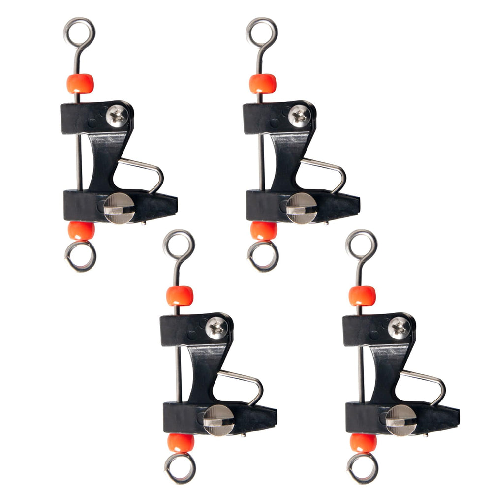Jynqra release clip with high-visibility beads for quick setup.