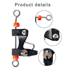 Jynqra planer-board clip shown for easy line management on a boat.