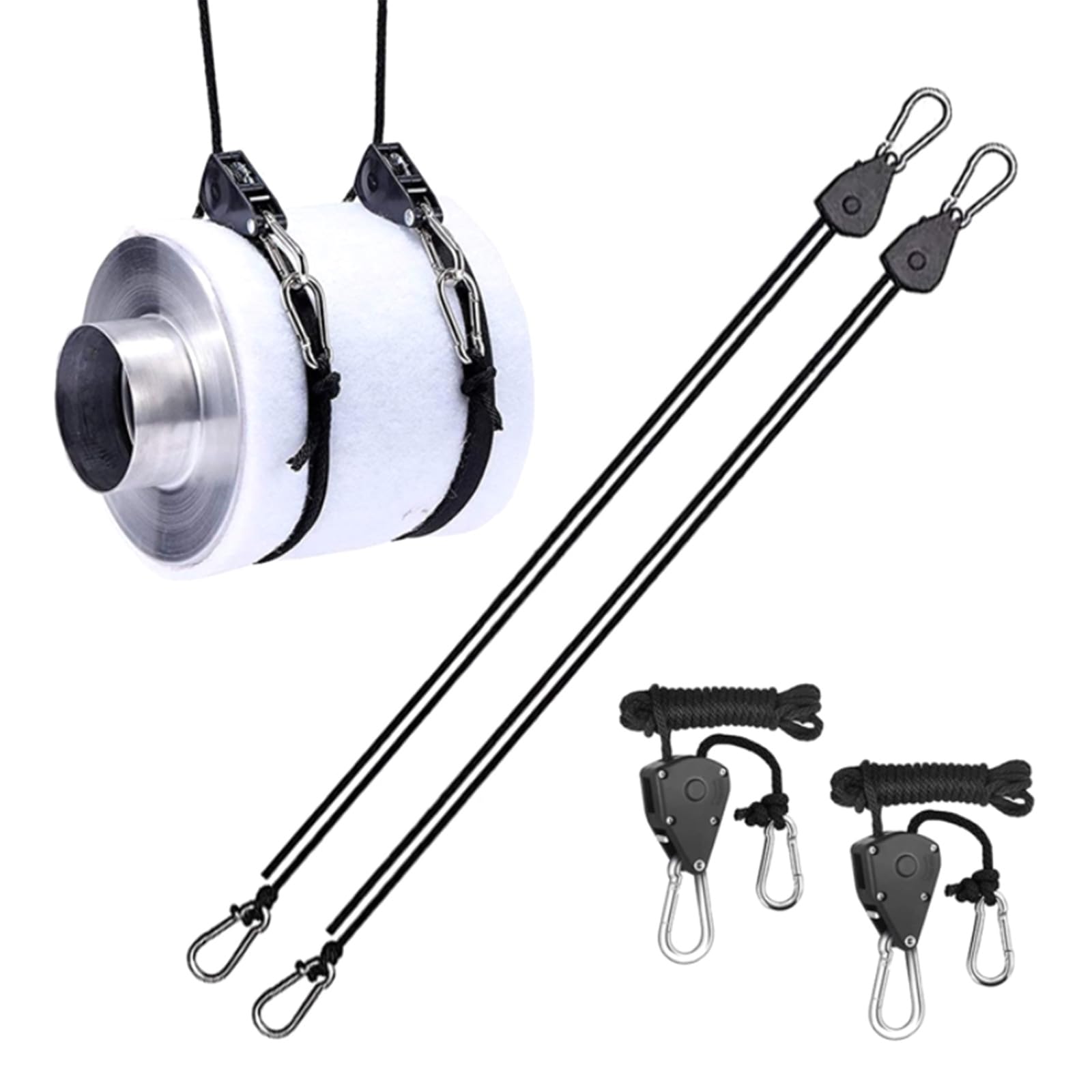 Jynqra tent rope adjuster side view emphasizes lightweight design for backpack camping.