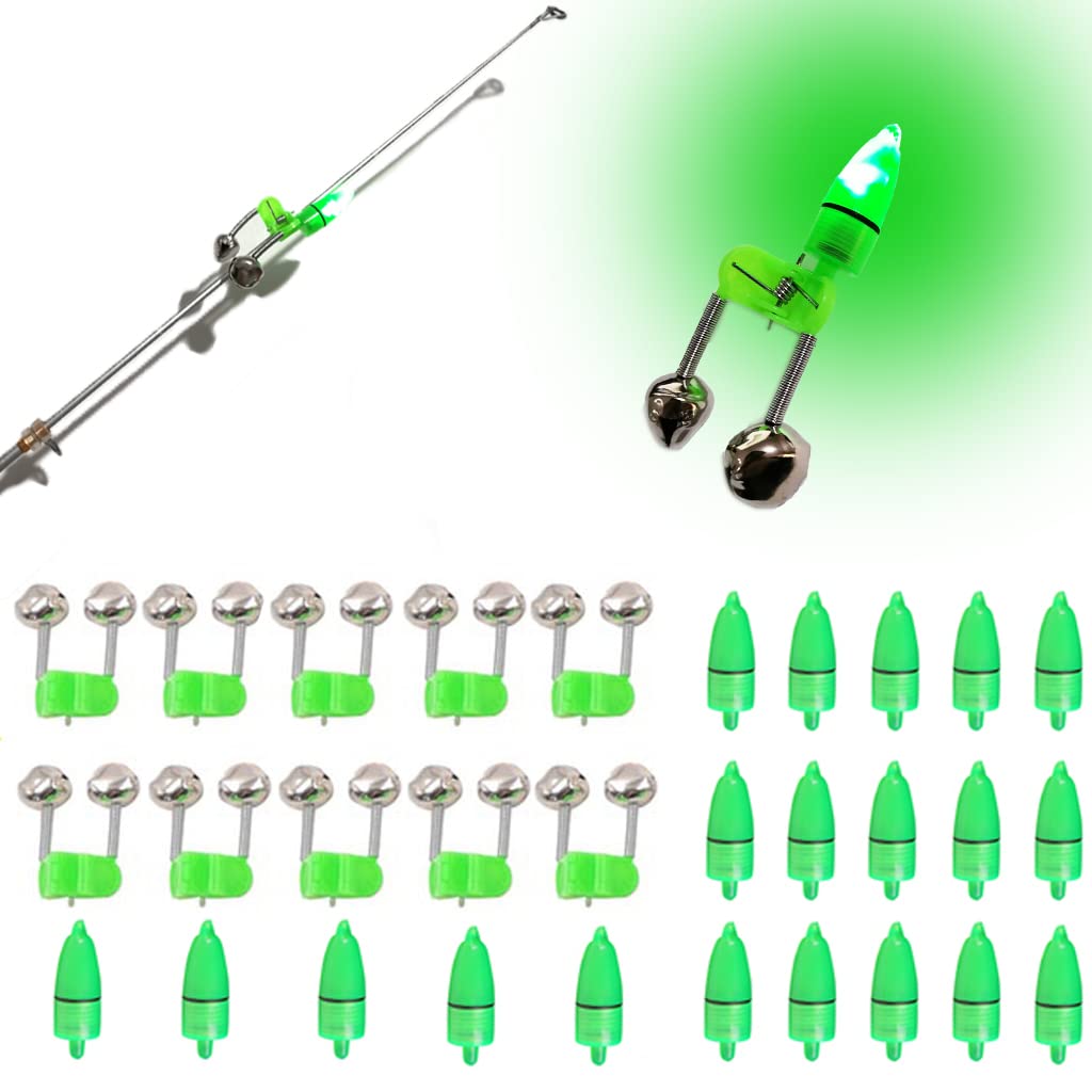 JZTang fishing bells with green LEDs – front view