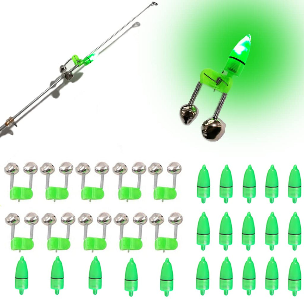 JZTang fishing bells with green LEDs – front view