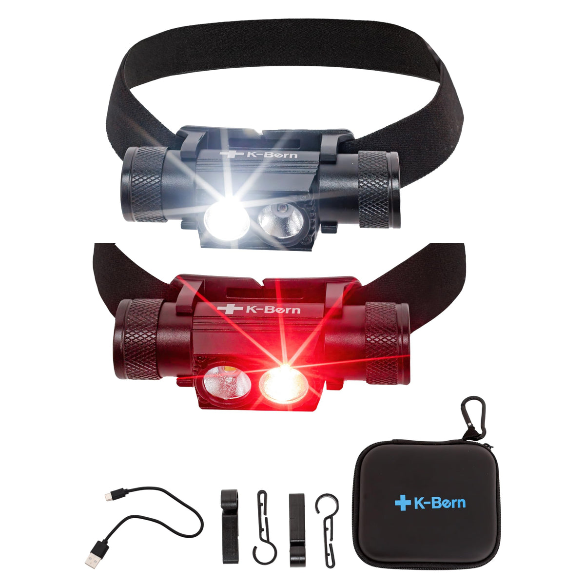 K-Bern PRO headlamp with 1000-lumen brightness for clear night visibility
