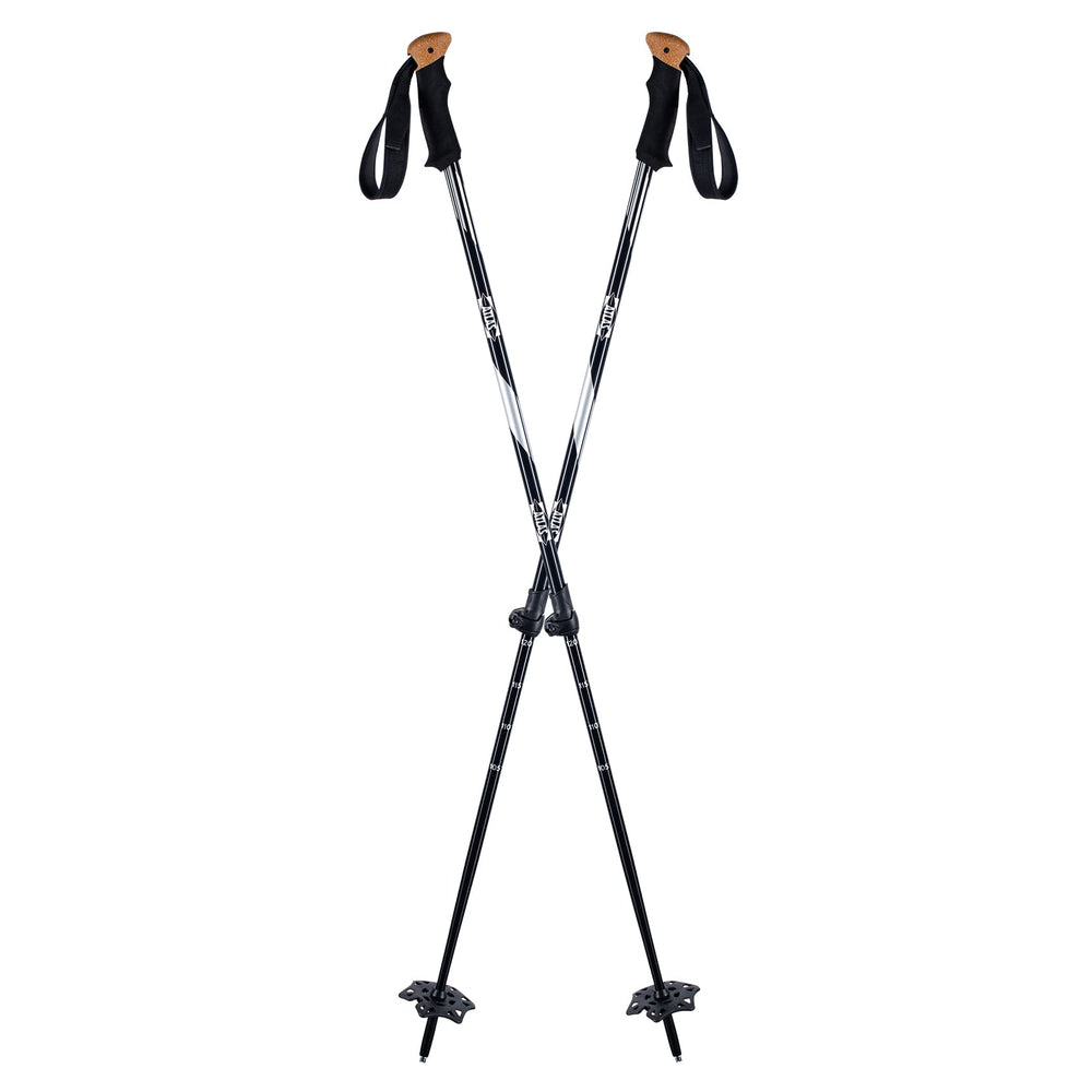K2 Atlas snowshoes poles with locking mechanism for quick adjustments on rugged terrain