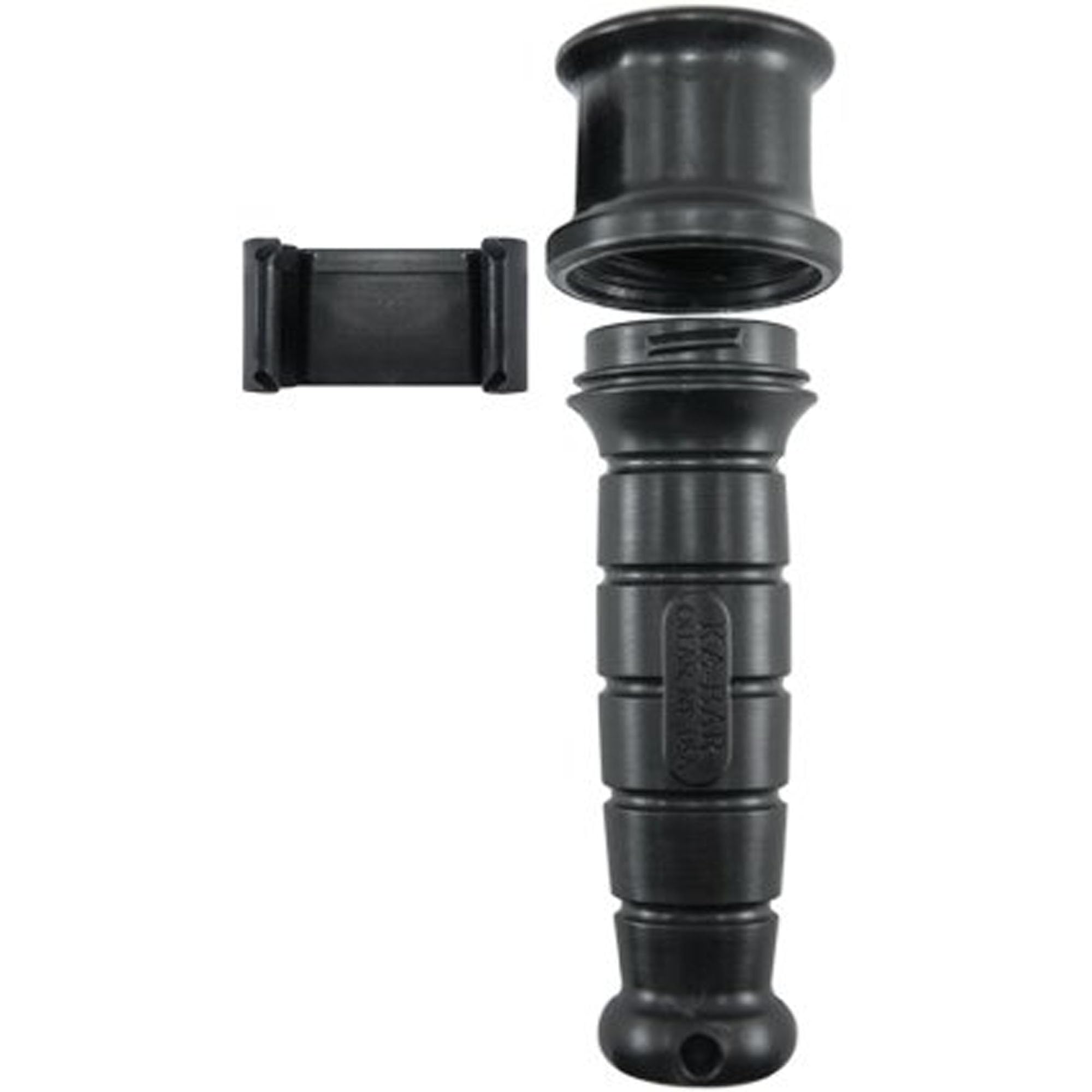 Kaster handle showing hollow storage for line and lures