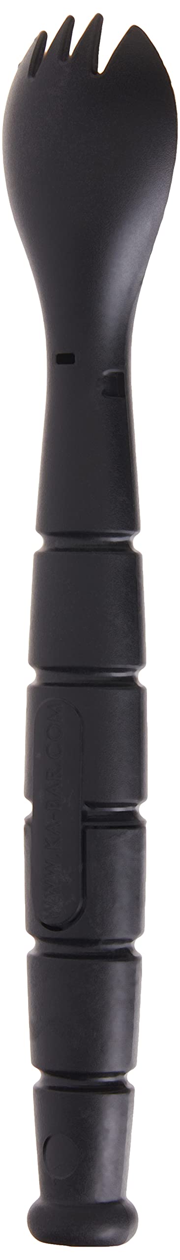 KA-BAR spork-knife pull-action mechanism demonstrated for quick blade access
