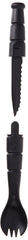 KA-BAR tactical spork-knife serrated blade close-up for rugged meals