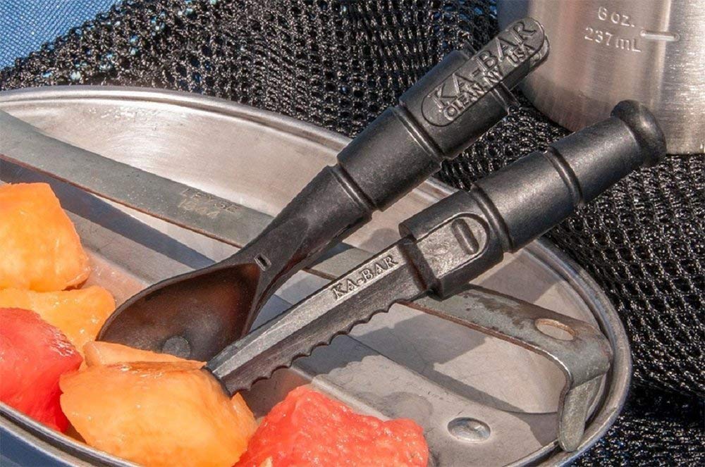 KA-BAR Spork & Knife compact fold for space-saving packing