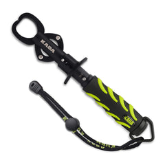 Kaba 40lb Fish Lip Gripper with Scale - stainless steel body with green handle