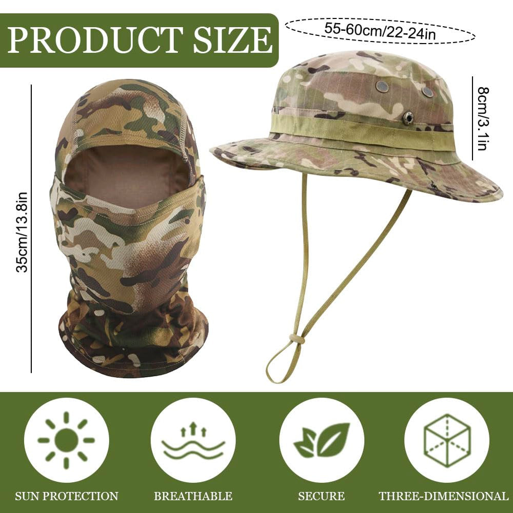KABAKE wide-brim sun hat silhouette offering flexible shade and camouflage design.