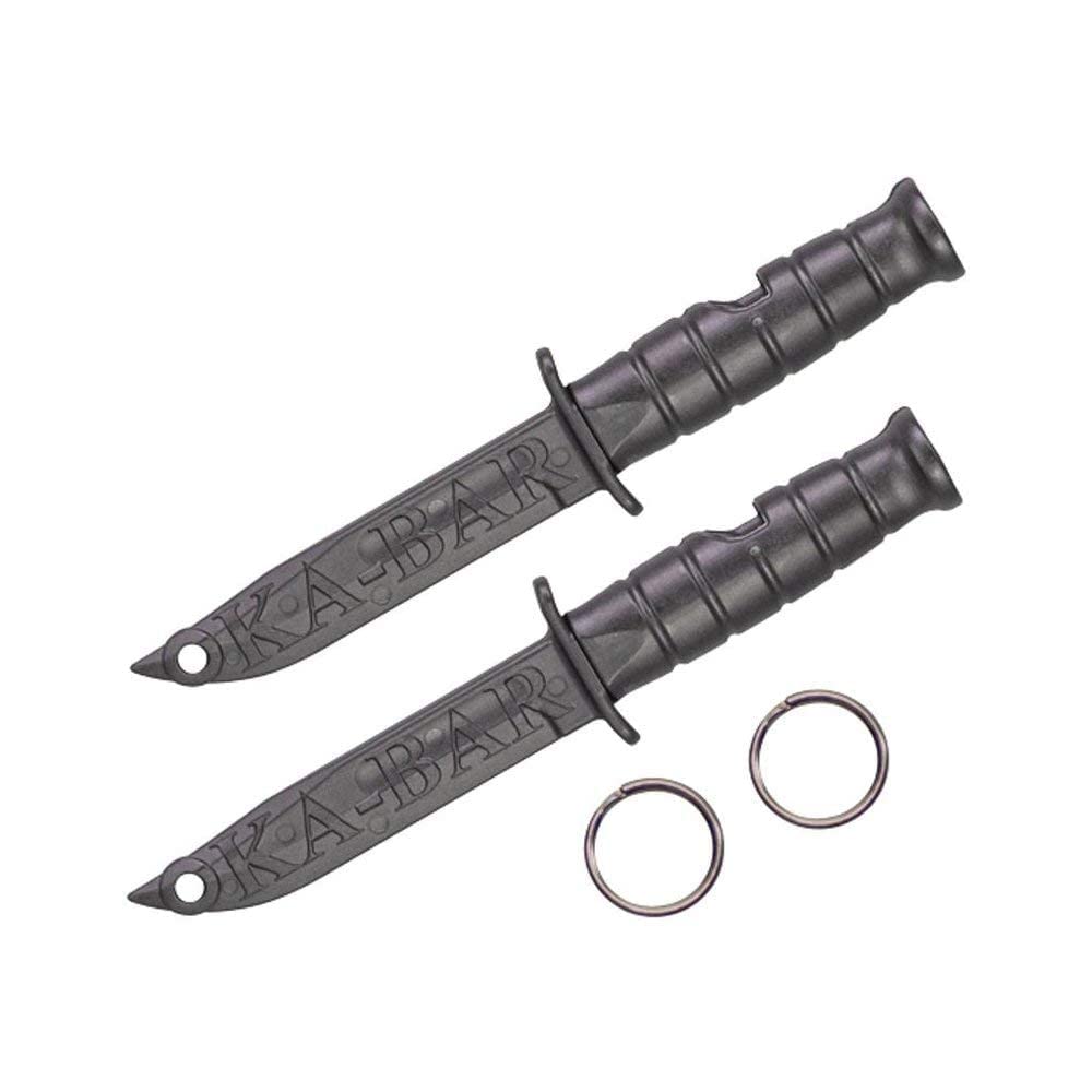 KA-BAR Emergency Whistle Two Pack close-up shows durable metal body for reliable signaling.