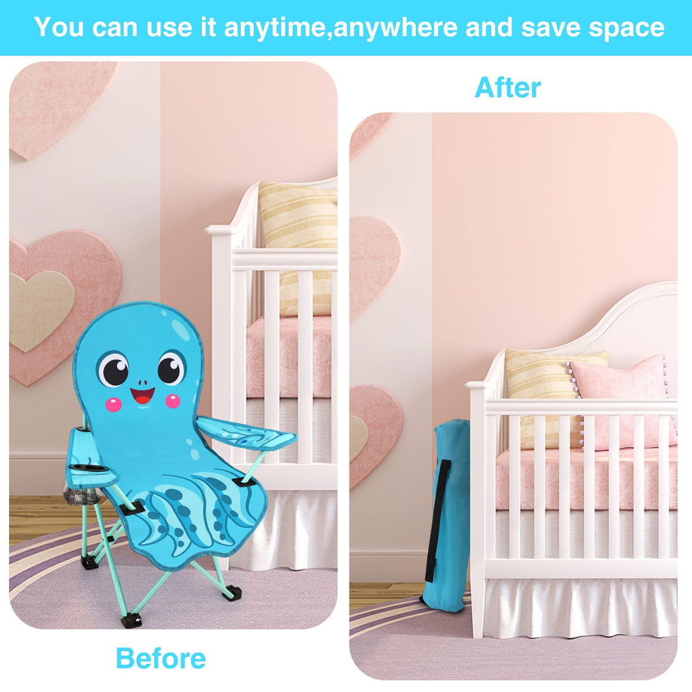 KABOER kids octopus chair carrying bag enables quick setup.