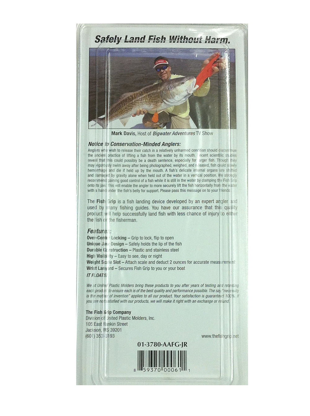 KAHARA United Plastic Fish Grip Junior side view; ideal for beginners.